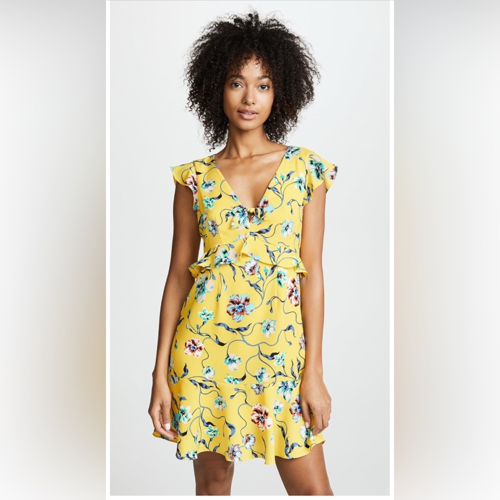 Othr Yellow Floral Mini Dress